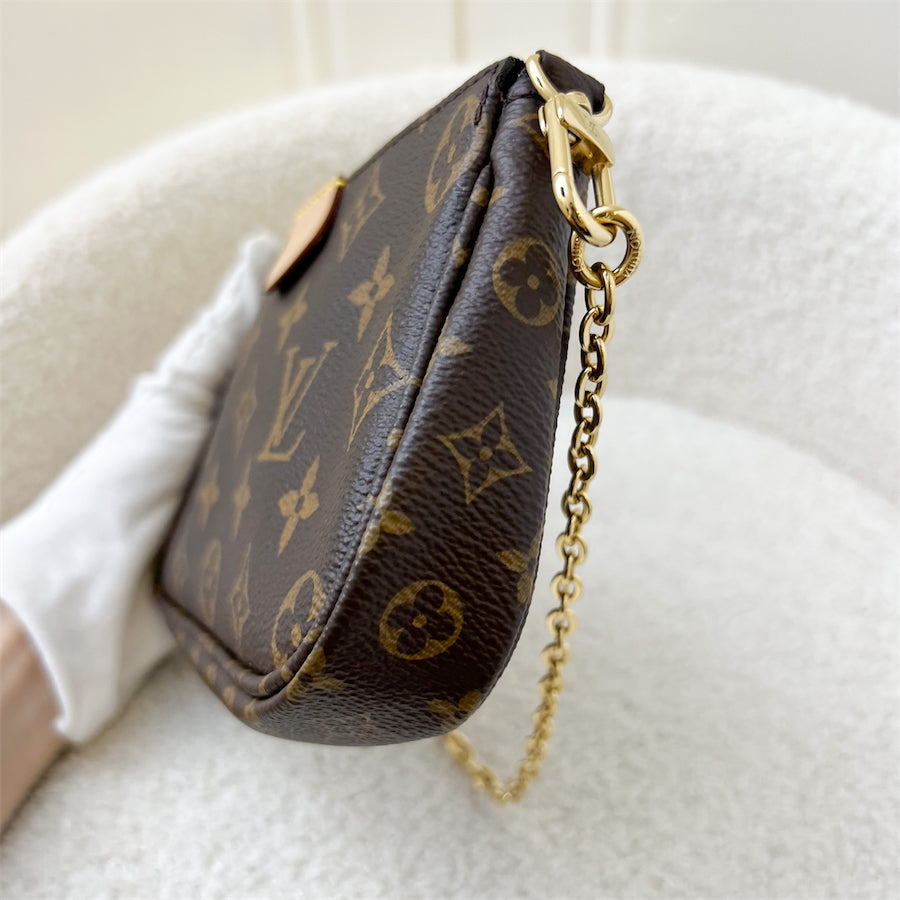 LV Multi Pochette Accessoires MPA Smaller Pochette with Original Chain in Monogram Canvas and GHW