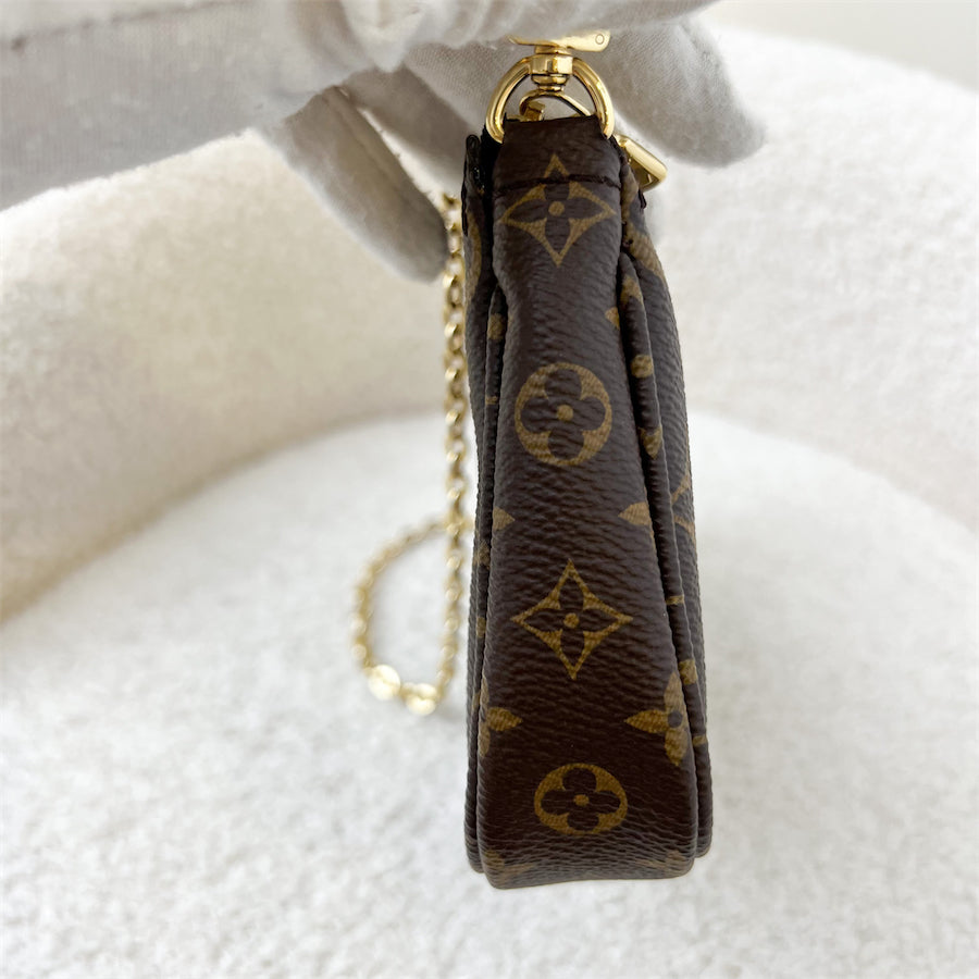LV Multi Pochette Accessoires MPA Smaller Pochette with Original Chain in Monogram Canvas and GHW