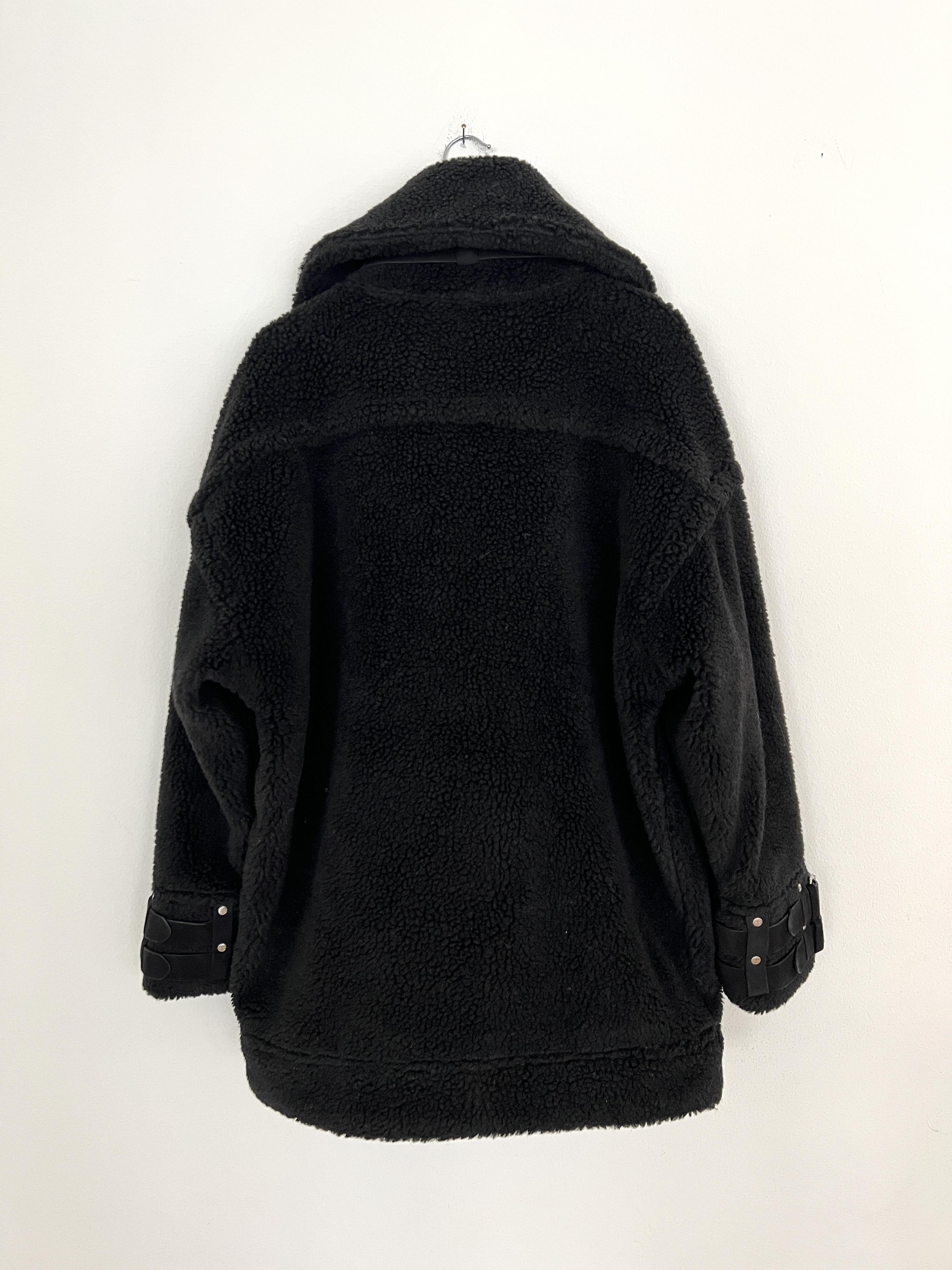 Faux Shearling Coat In Ink - Size S