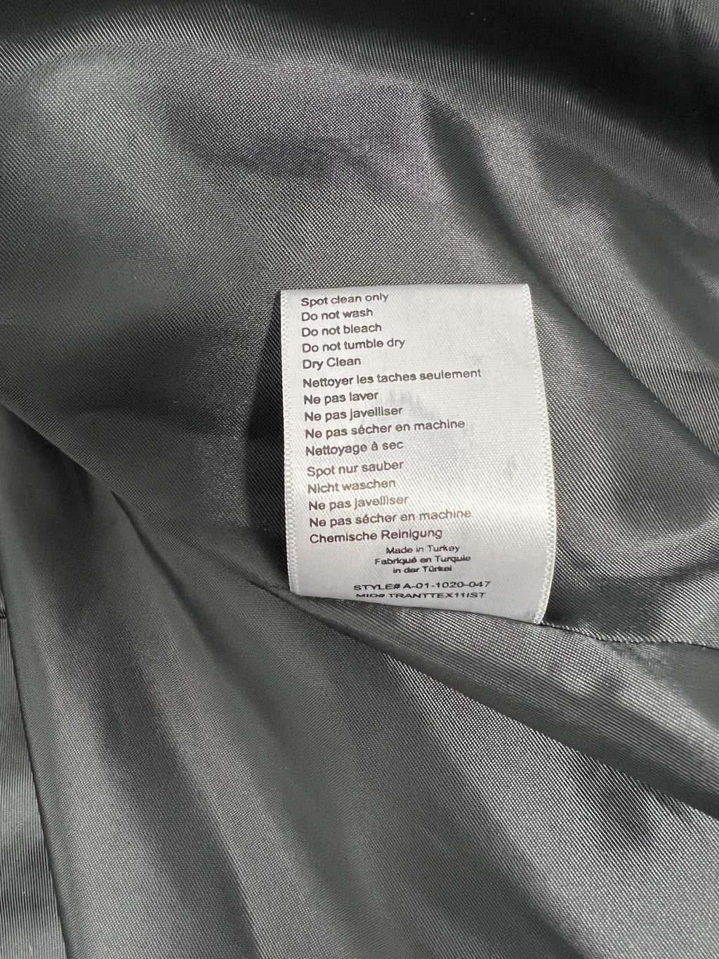 Faux Shearling Coat In Ink - Size S