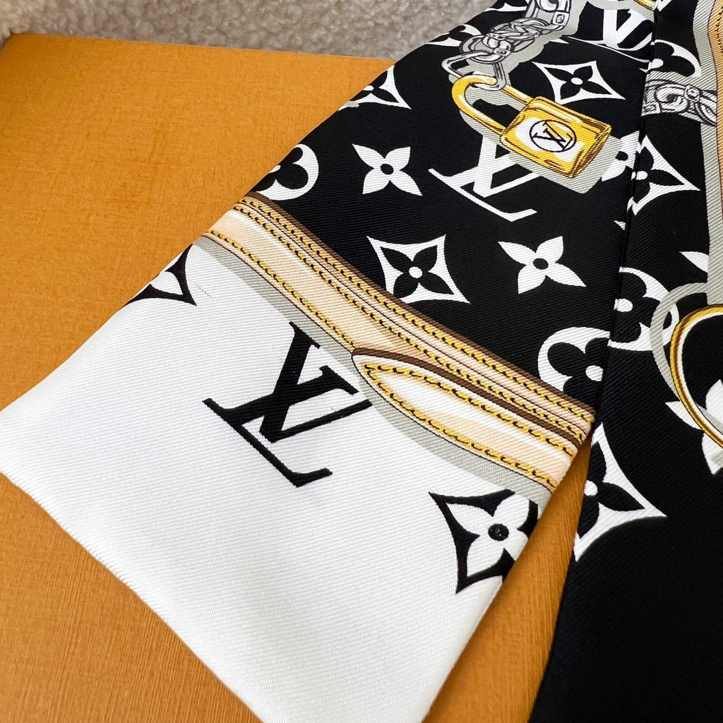 LV Twilly Bandeau in Black, White and Gold