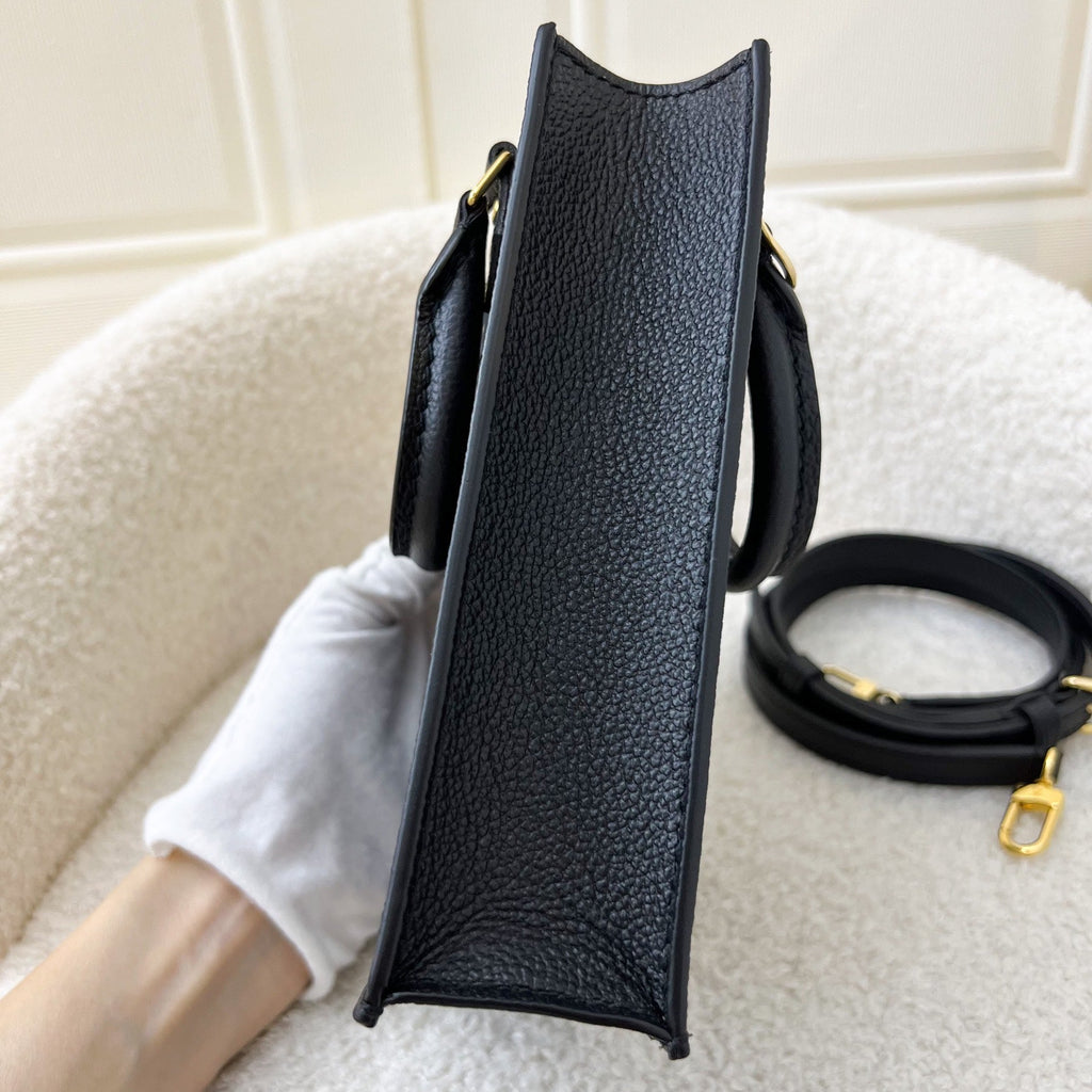 LV Petit Sac Plat in Black Empreinte Leather GHW