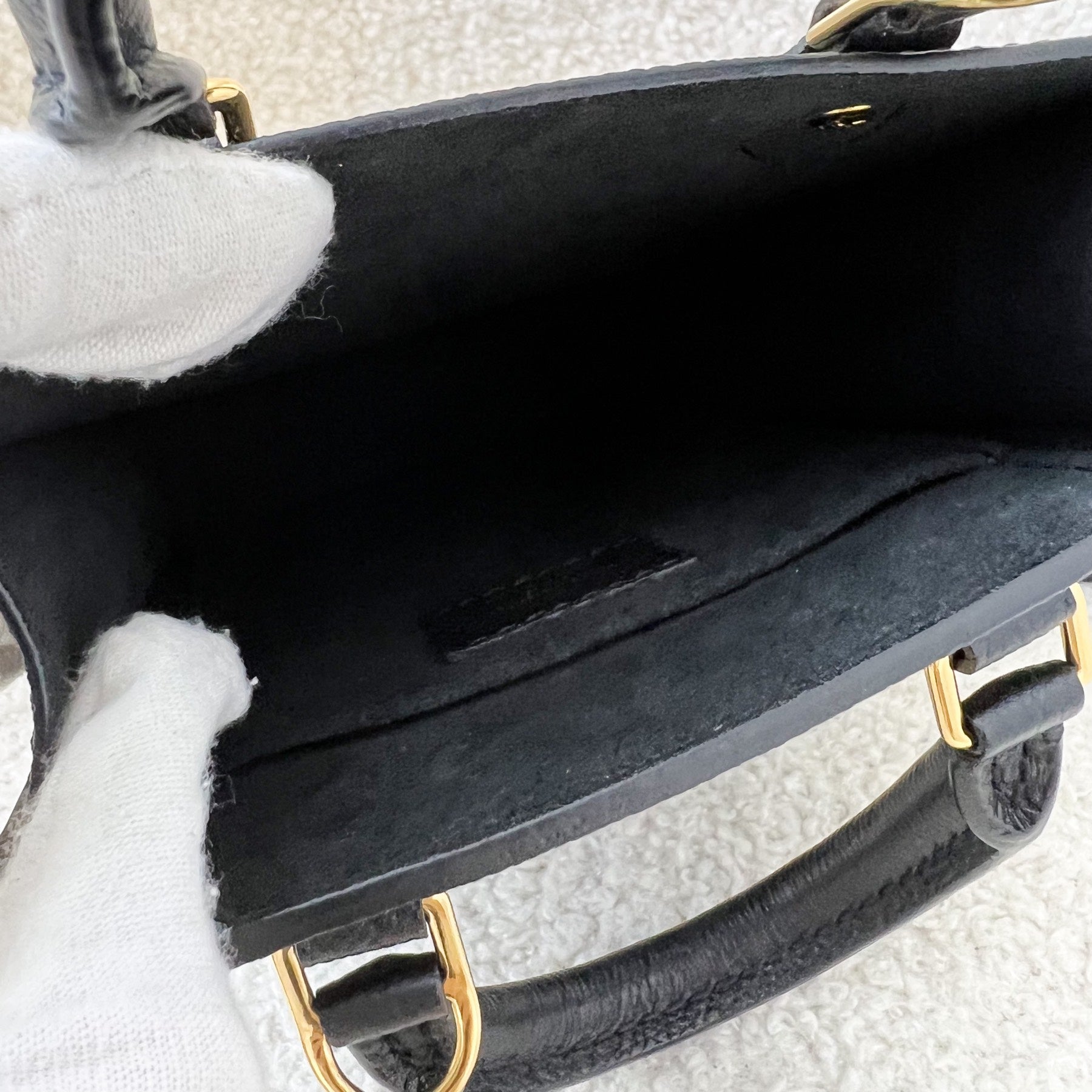 LV Petit Sac Plat in Black Empreinte Leather GHW