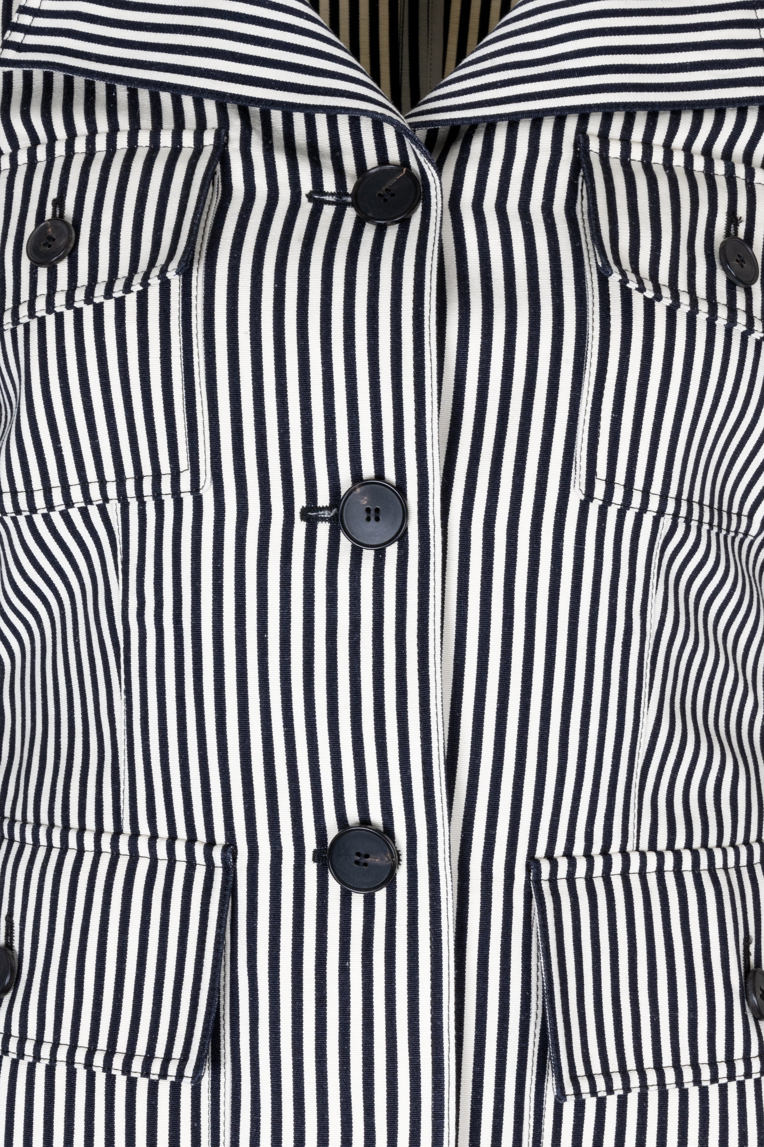 CHRISTIAN DIOR Jacket Striped Black White