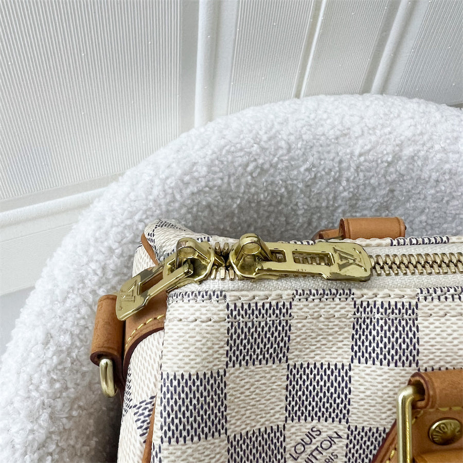 LV Speedy 25 Bandouliere in Damier Azur Canvas GHW