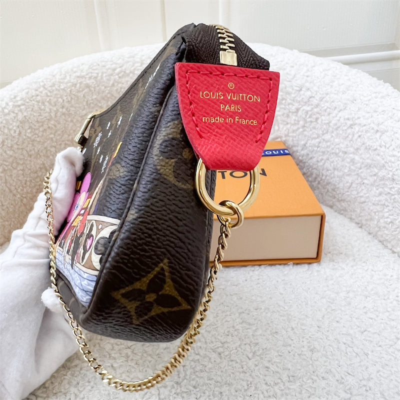 LV Mini Pochette in Christmas 2021 Vivienne in London Canvas and GHW