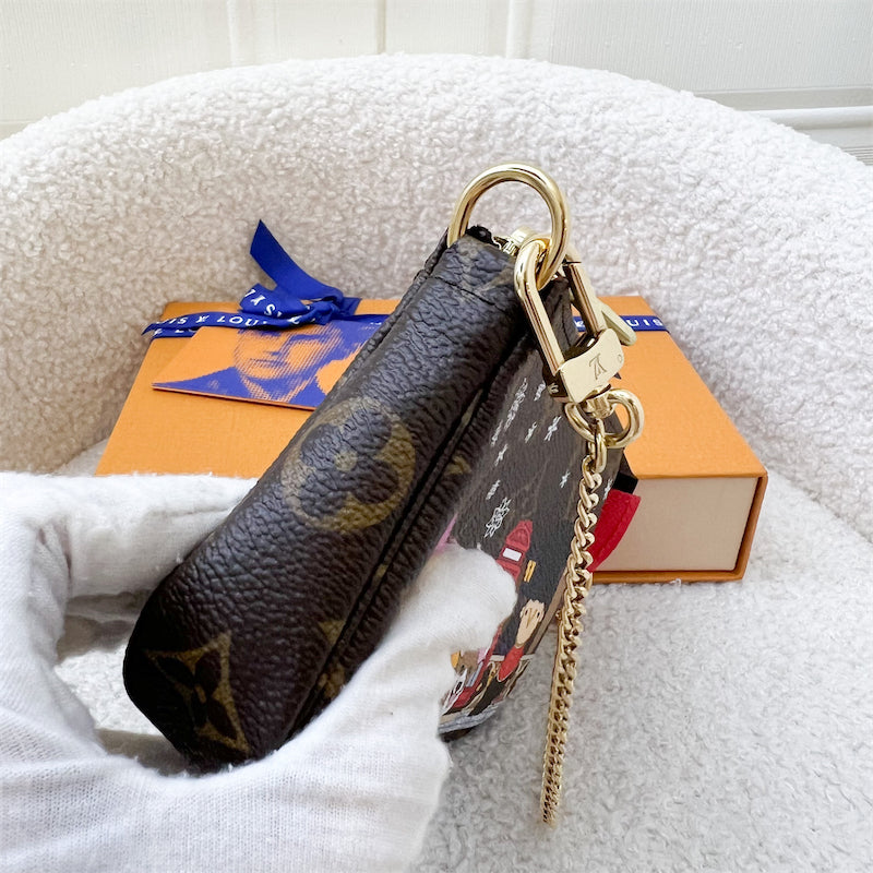 LV Mini Pochette in Christmas 2021 Vivienne in London Canvas and GHW