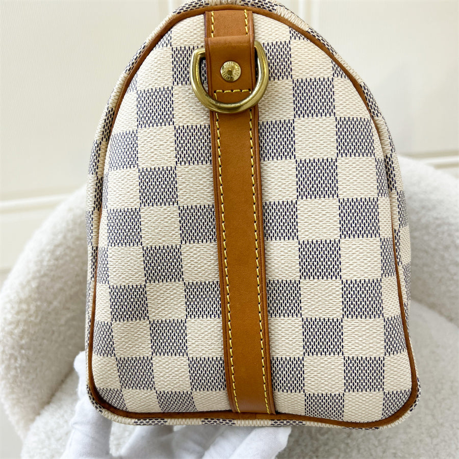 LV Speedy 25 Bandouliere in Damier Azur Canvas GHW