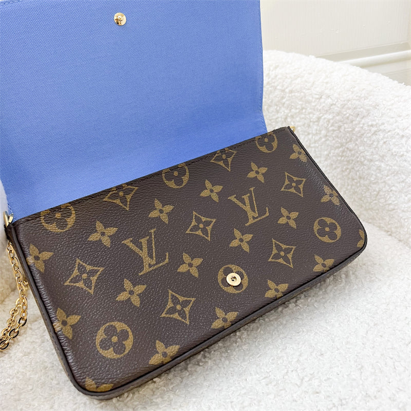 LV Felicie Pochette in Vivienne in Great Wall of China Monogram Canvas and GHW