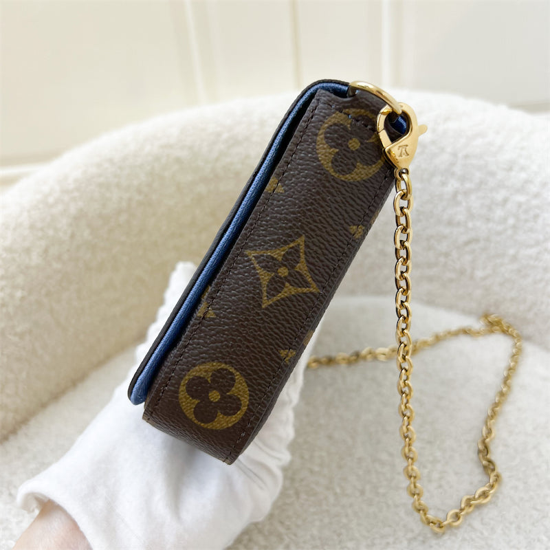 LV Felicie Pochette in Vivienne in Great Wall of China Monogram Canvas and GHW