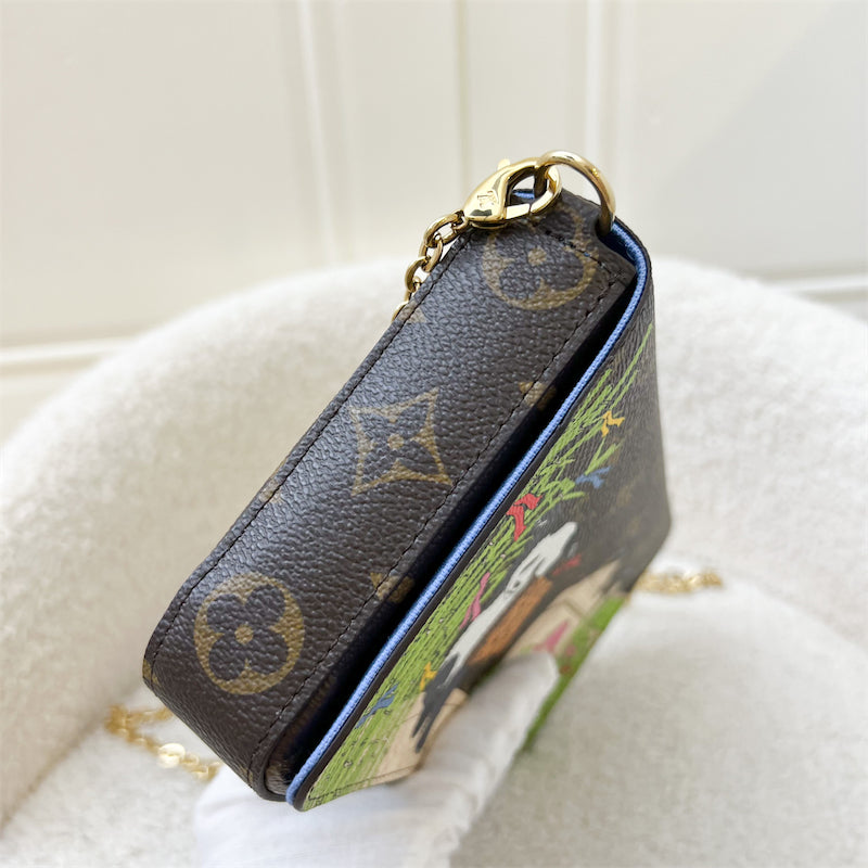 LV Felicie Pochette in Vivienne in Great Wall of China Monogram Canvas and GHW