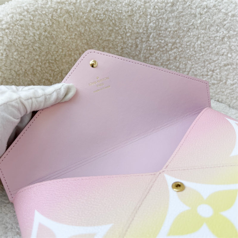 LV Large Kirigami Pochette in Pink / Yellow By the Pool Canvas and GHW