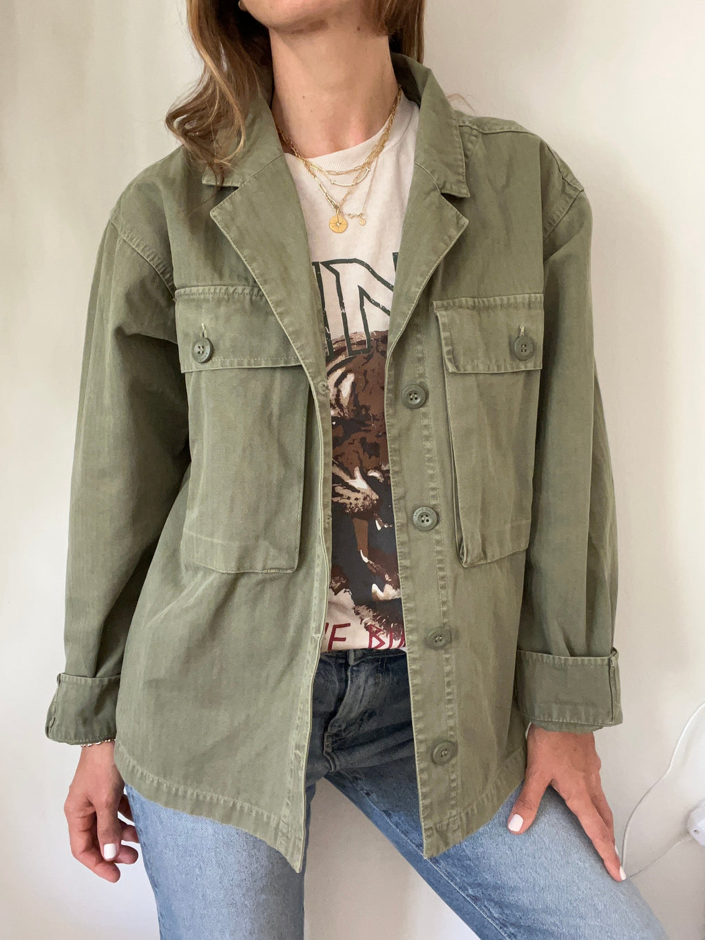 GREEN OVERSIZED JACKET