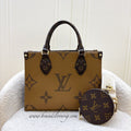 LV Onthego PM in Monogram and Reverse Monogram Canvas and GHW