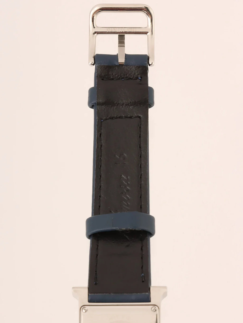 HERMES H Watch Silver/Navy/Grey