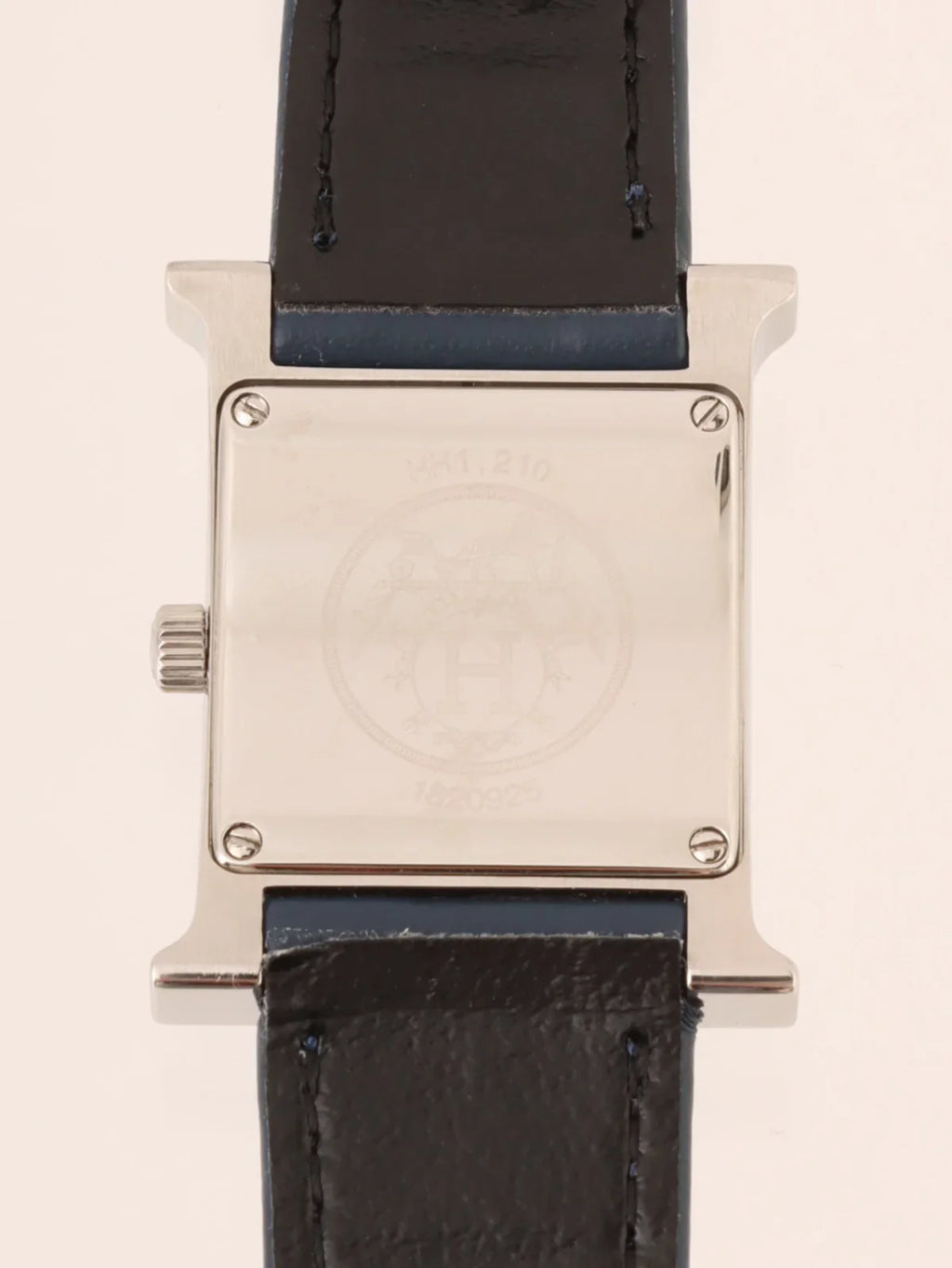 HERMES H Watch Silver/Navy/Grey