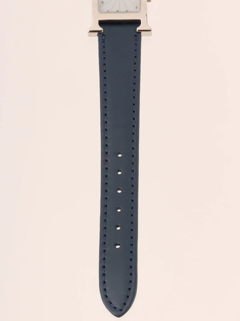 HERMES H Watch Silver/Navy/Grey