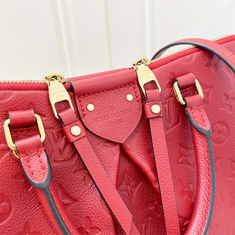 LV Mazarine PM Bag in Red Empriente Leather GHW