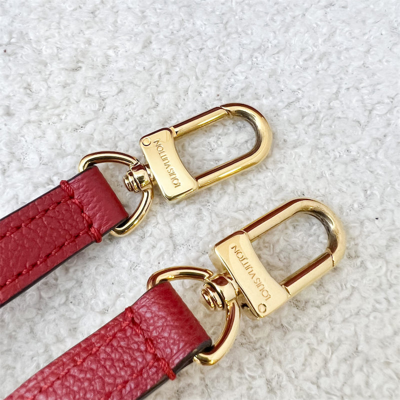 LV Mazarine PM Bag in Red Empriente Leather GHW