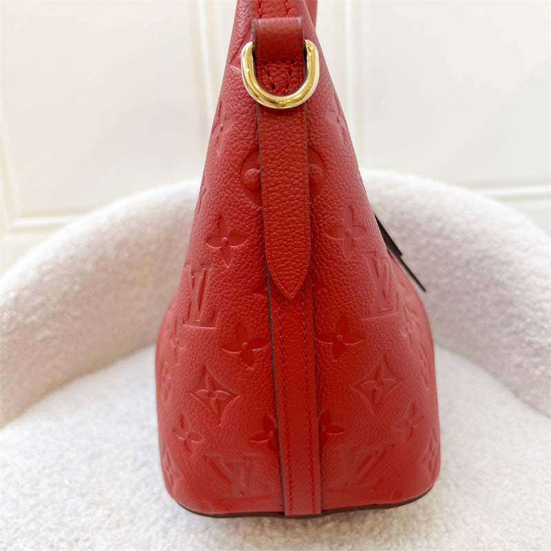 LV Mazarine PM Bag in Red Empriente Leather GHW