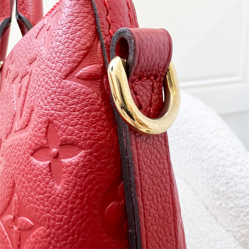 LV Mazarine PM Bag in Red Empriente Leather GHW