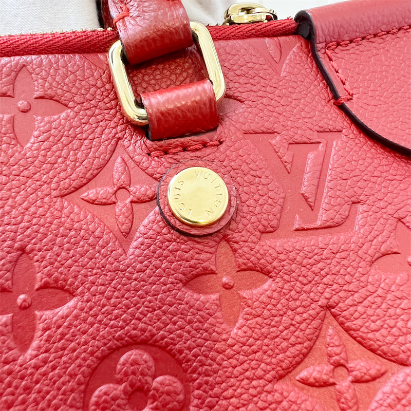 LV Mazarine PM Bag in Red Empriente Leather GHW