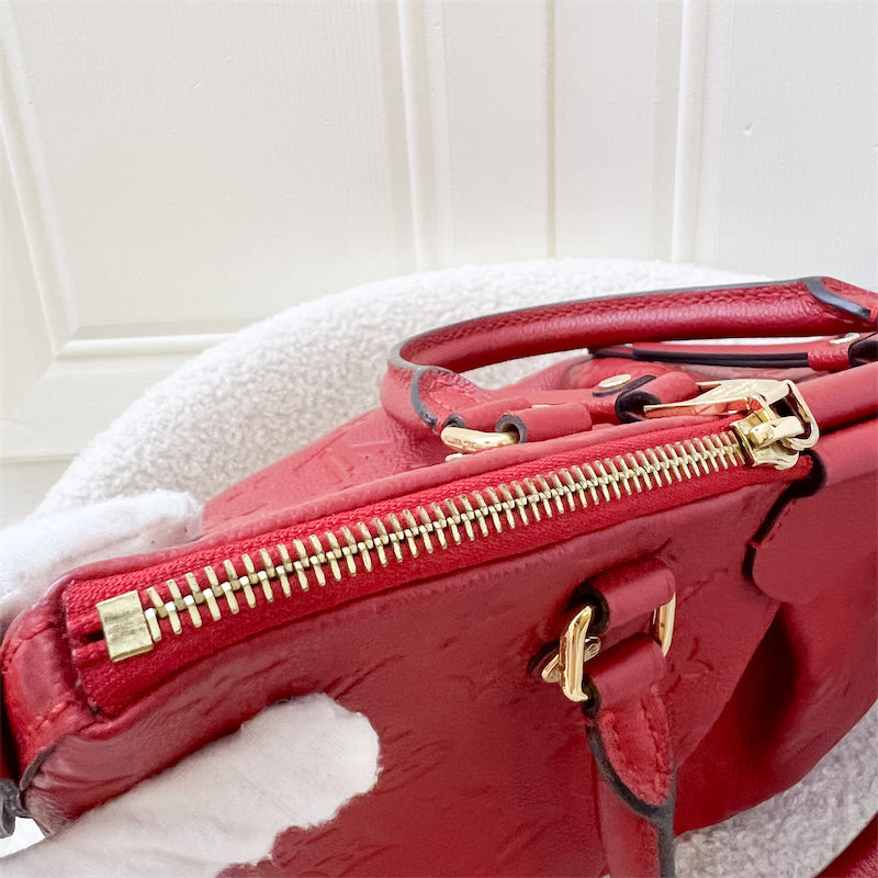 LV Mazarine PM Bag in Red Empriente Leather GHW