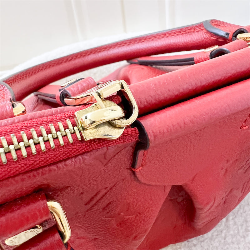 LV Mazarine PM Bag in Red Empriente Leather GHW