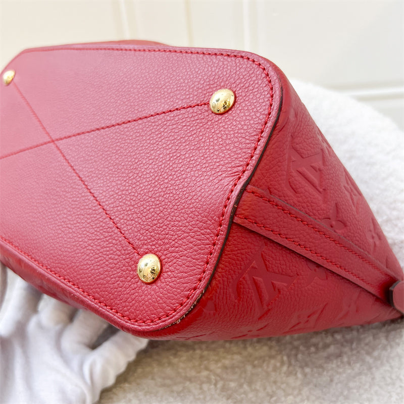 LV Mazarine PM Bag in Red Empriente Leather GHW