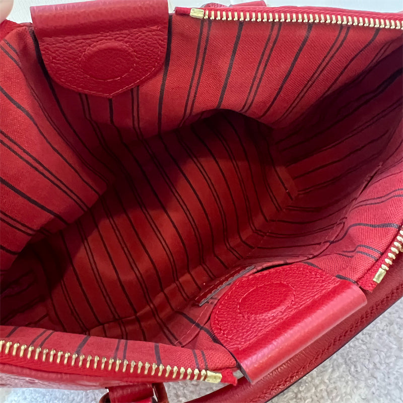 LV Mazarine PM Bag in Red Empriente Leather GHW