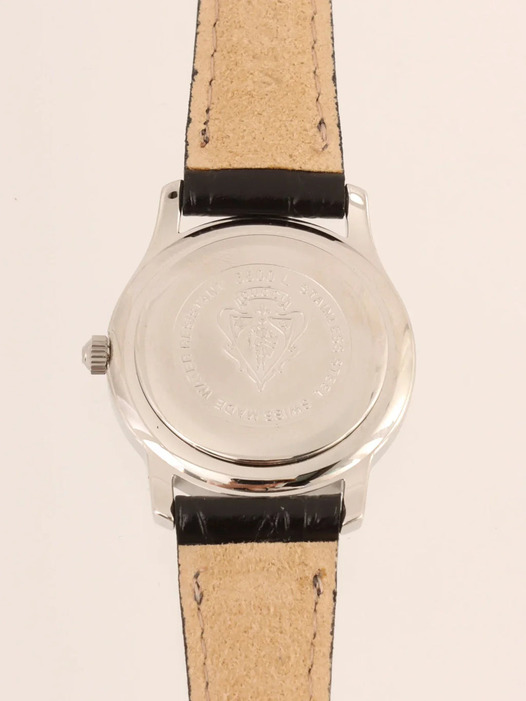 GUCCI Round Logo Face Watch Silver/Black