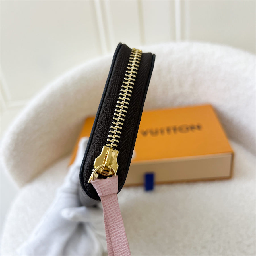 LV Clemence Long Wallet in Monogram Canvas and Pink Interior