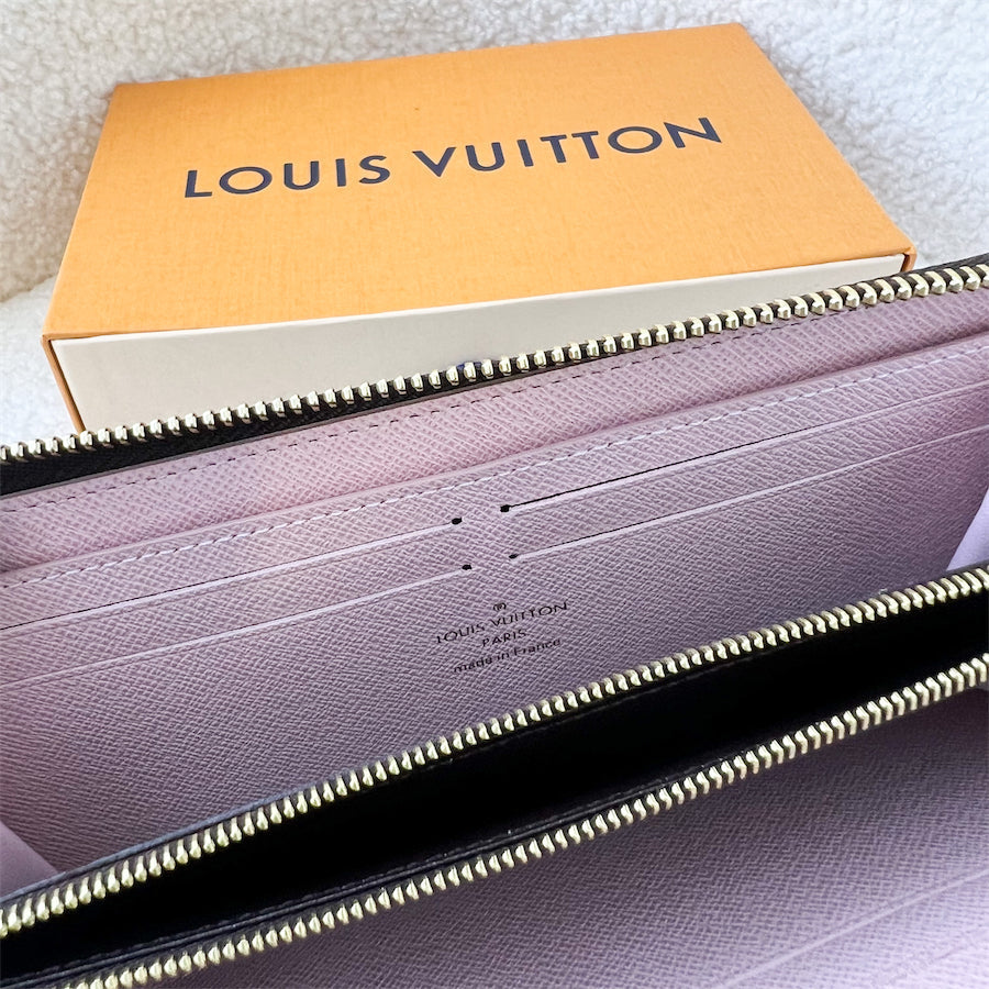 LV Clemence Long Wallet in Monogram Canvas and Pink Interior