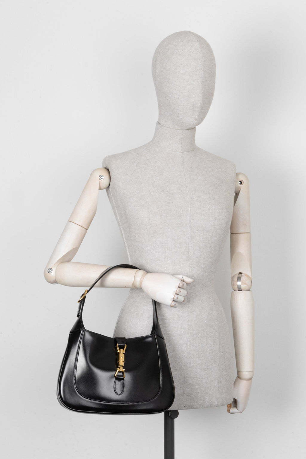 GUCCI Small Jackie Shoulder Bag Leather Black