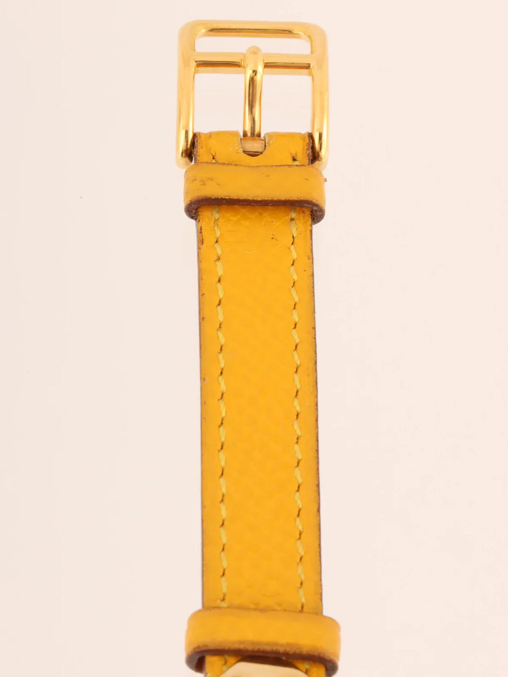 HERMES 1989 Made Kelly Watch Yellow/Gold