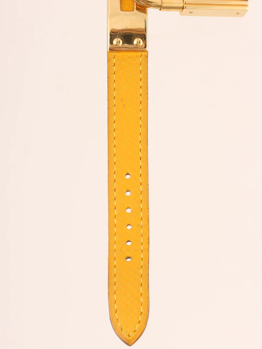 HERMES 1989 Made Kelly Watch Yellow/Gold