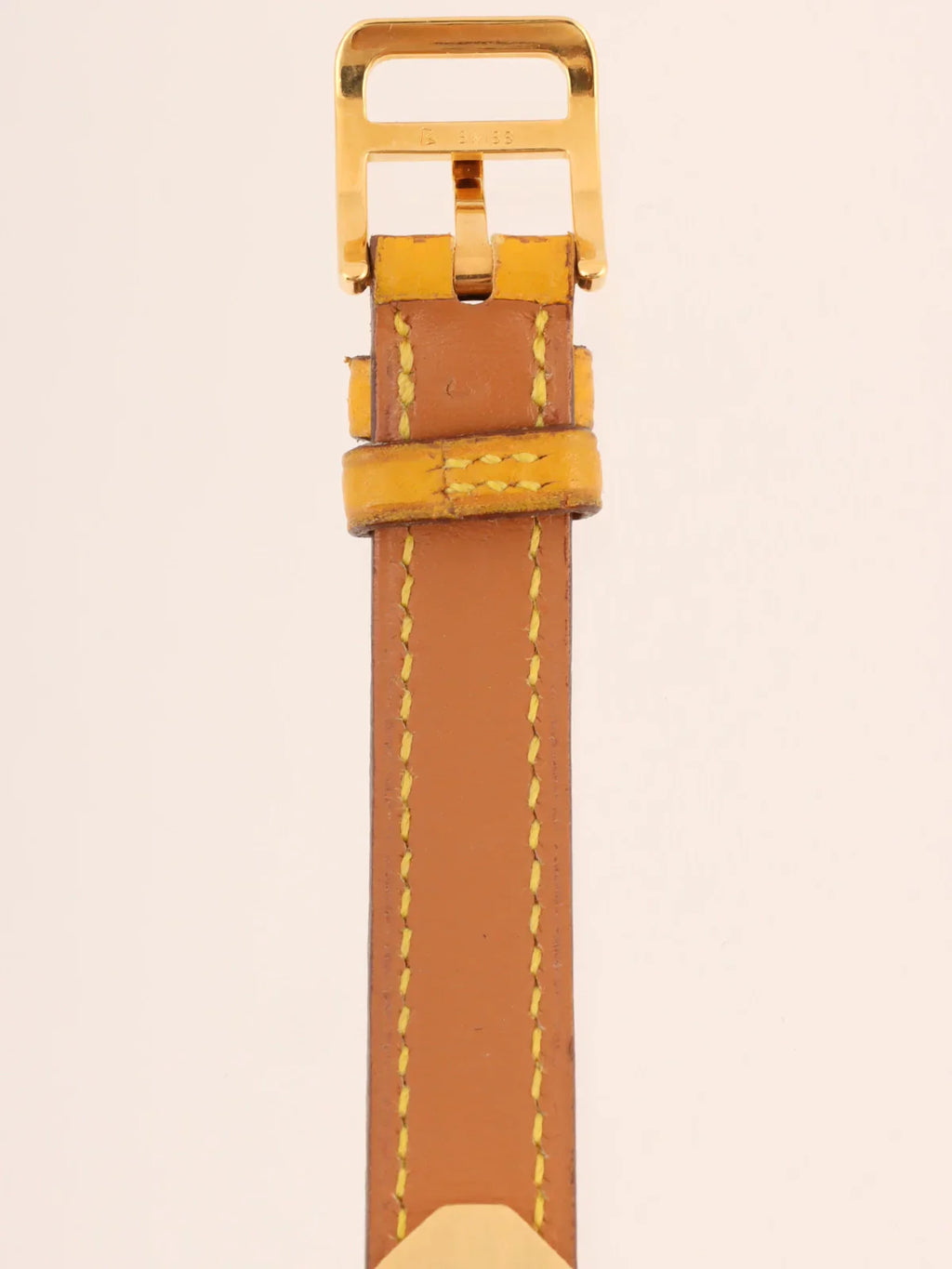 HERMES 1989 Made Kelly Watch Yellow/Gold