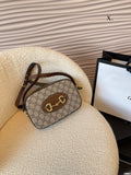 GC601 Gucci Horsebit 1955 Small Shoulder Bag / 7.9"W x 5.1"H x 2.4"D