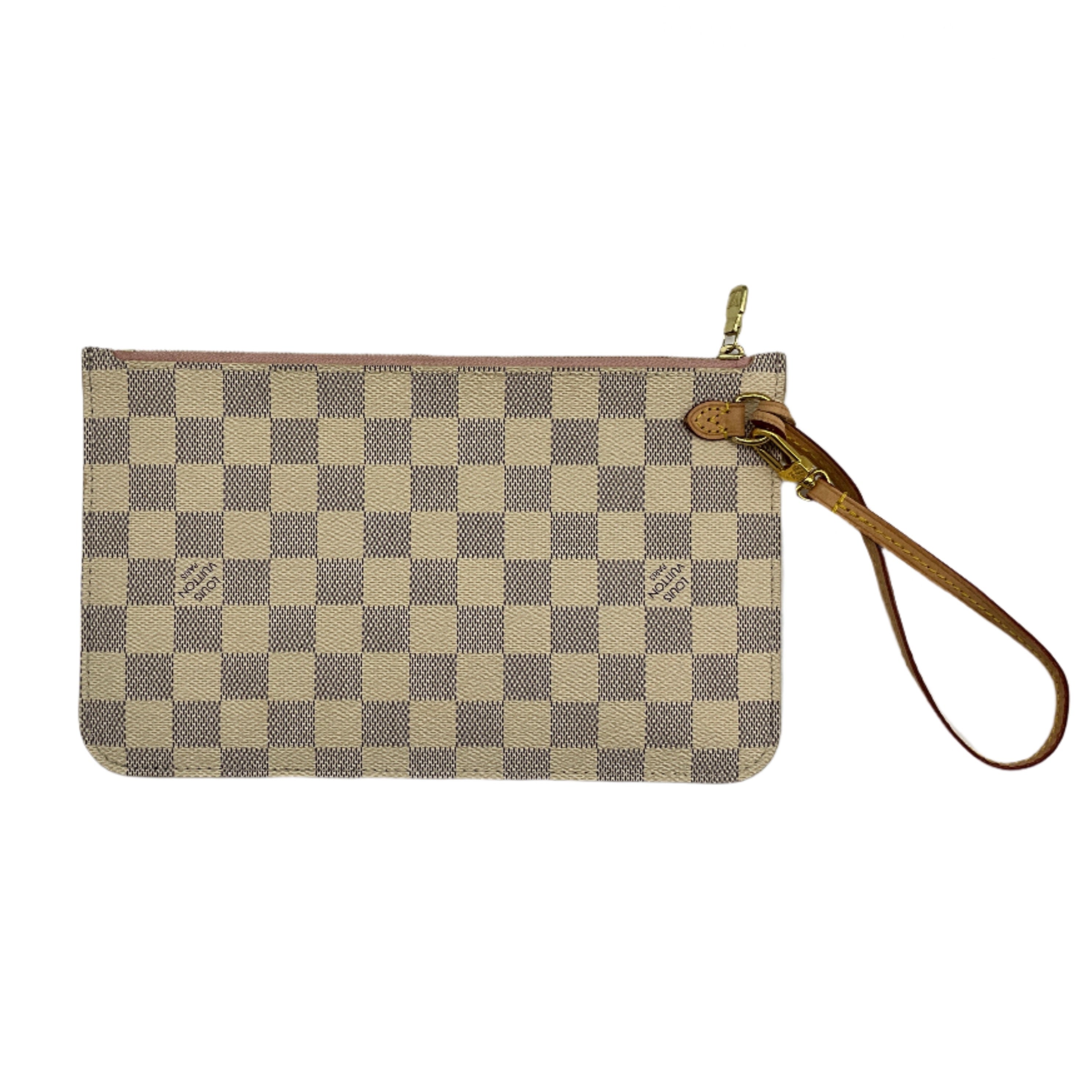 LOUIS VUITTON DA Wristlet- Cream/Beige Interior