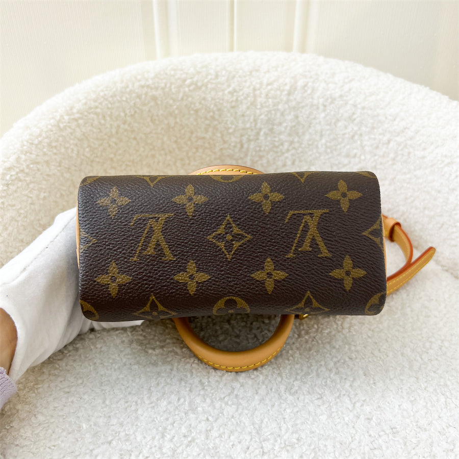 LV Nano Speedy in Monogram Canvas GHW