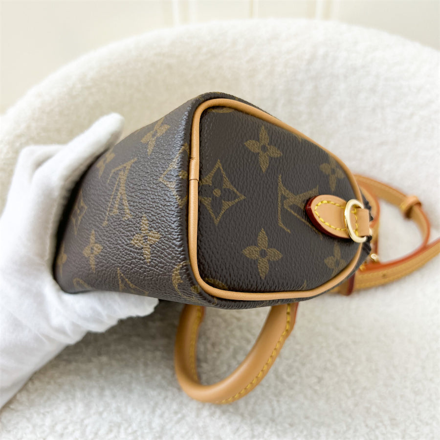 LV Nano Speedy in Monogram Canvas GHW