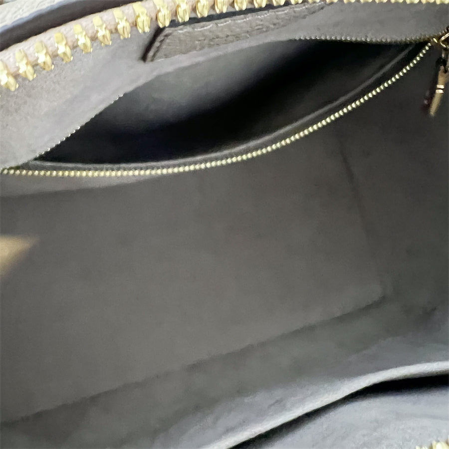 LV Speedy Bandouliere 25 in Tourterelle Monogram Empreinte Leather GHW