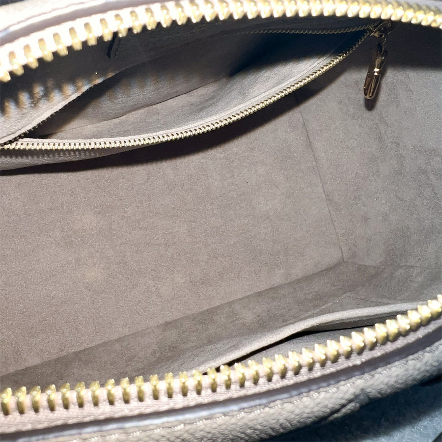 LV Speedy Bandouliere 25 in Tourterelle Monogram Empreinte Leather GHW