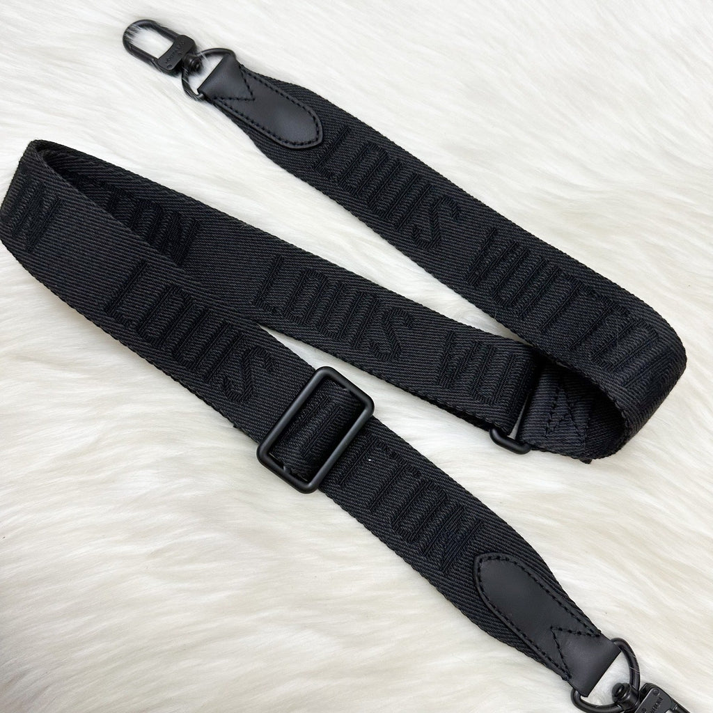 LV So Black Keepall 35 Bandouliere in Black Monogram Embossed Taurillon Calfskin and Black HW