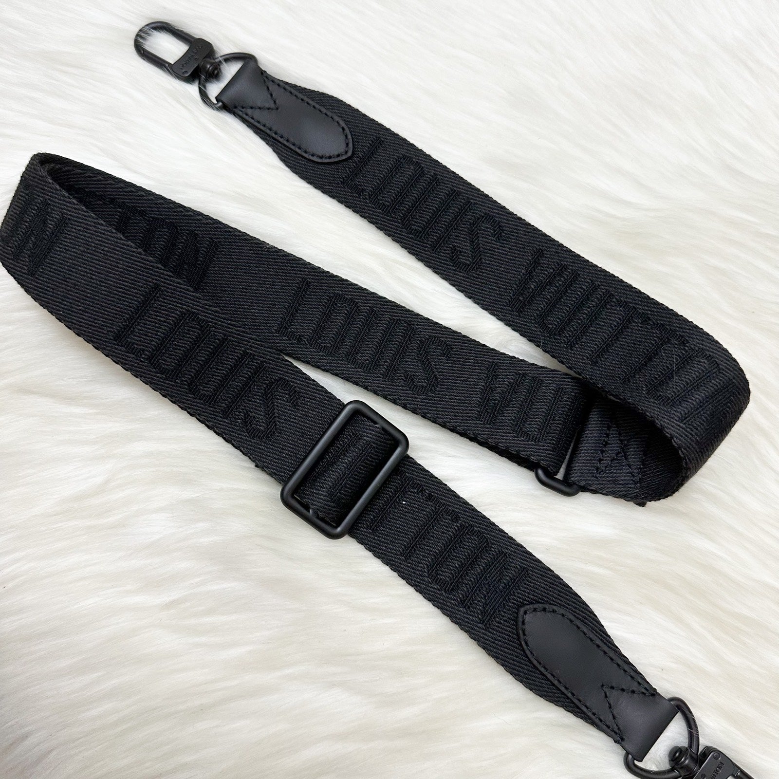 LV So Black Keepall 35 Bandouliere in Black Monogram Embossed Taurillon Calfskin and Black HW