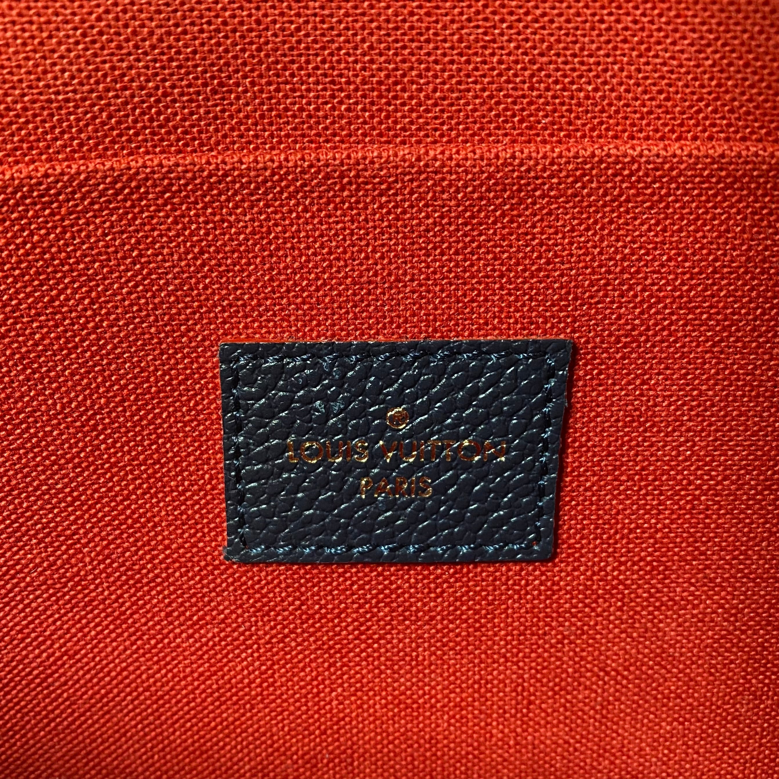 LOUIS VUITTON Felicie Pochette Navy Empreinte (3pc)