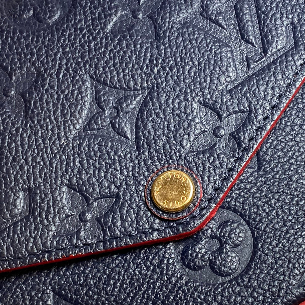 LOUIS VUITTON Felicie Pochette Navy Empreinte (3pc)
