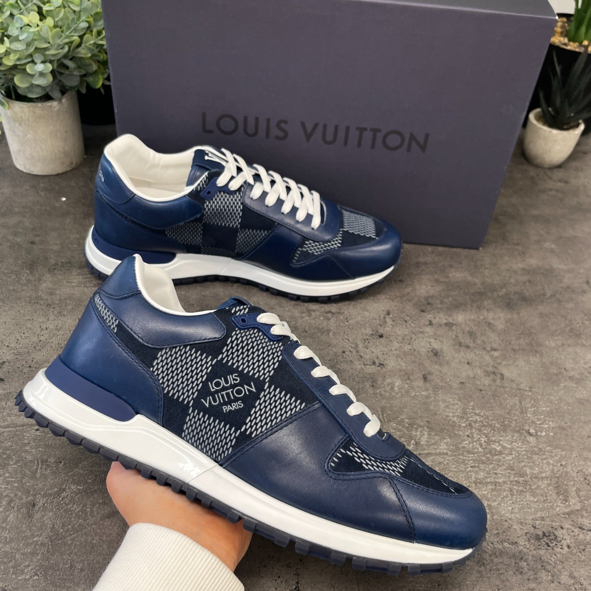 Men's Run Away Low Trainers Navy Size EU 40 / UK 6