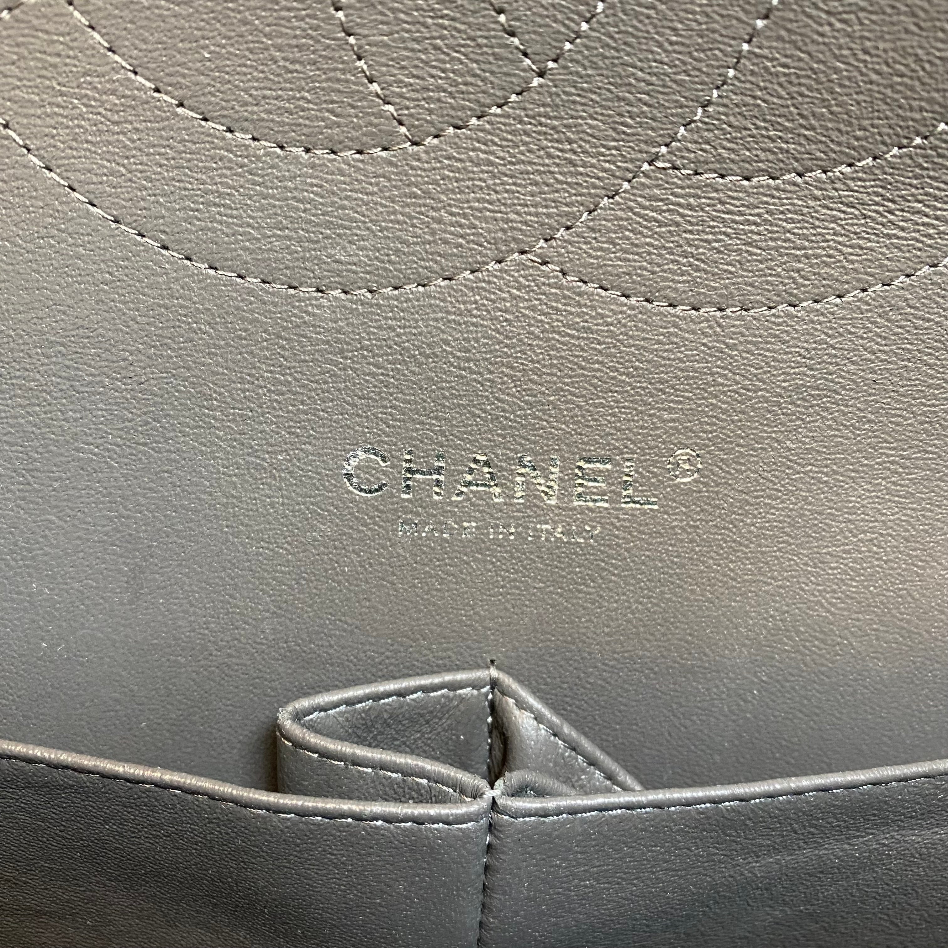 CHANEL Classic Jumbo Double Flap Lambskin- Grey