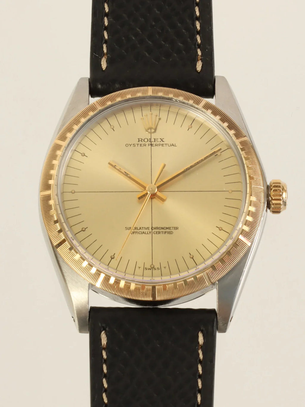 ROLEX Oyster Perpetual Gold/Silver/Black